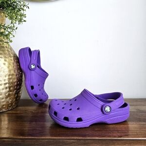 Crocs Classic Clog Purple Galaxy Unisex Slip On Lightweight Sandals Size Junior1